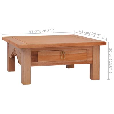 vidaXL Konferenční stolek 68 x 68 x 30 cm masivní mahagonové dřevo