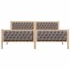 vidaXL R&aacute;m postele s čelo Taupe 200 x 200 cm Masivn&iacute; borov&eacute; dřevo