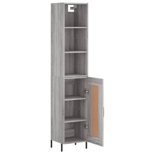 vidaXL Skř&iacute;ň highboard &scaron;ed&aacute; sonoma 34,5 x 34 x 180 cm kompozitn&iacute; dřevo