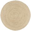 vidaXL Ručně vyroben&yacute; koberec z juty spir&aacute;lov&yacute; design b&iacute;l&yacute; 120 cm