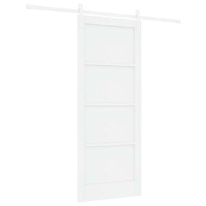 vidaXL Posuvn&eacute; dveře B&iacute;l&aacute; 83 x 202 cm Masivn&iacute; borovicov&eacute; dřevo