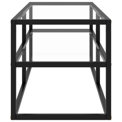 vidaXL TV stolek černý s tvrzeným sklem 100 x 40 x 40 cm
