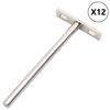 vidaXL Plovouc&iacute; police drž&aacute;ky 12ks neviditeln&eacute; &Oslash;10x150mm uhl&iacute;kov&aacute; ocel