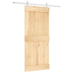 vidaXL Posuvn&eacute; dveře 90 x 210 cm Masivn&iacute; borov&eacute; dřevo (neupraven&eacute;)