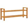 vidaXL Botn&iacute;k se 2 policemi 100 x 27 x 40 cm masivn&iacute; dubov&eacute; dřevo