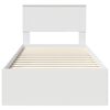 vidaXL R&aacute;m postele s čelo B&iacute;l&aacute; 90 x 190 cm kompozitn&iacute; dřevo