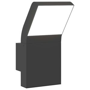 vidaXL Venkovn&iacute; n&aacute;stěnn&eacute; LED sv&iacute;tidlo čern&eacute; lit&yacute; hlin&iacute;k