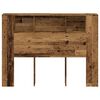 vidaXL Čelo postele s úložným prostorem old wood 140 x 18,5 x 102,5 cm