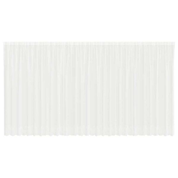 vidaXL Čipkov&yacute; Z&aacute;věs se z&aacute;clonami B&iacute;l&aacute; 220 x 750 cm Polyester