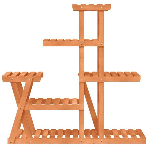 vidaXL Stojan na květiny 95 x 25 x 96 cm masivn&iacute; jedlov&eacute; dřevo