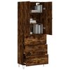 vidaXL Skř&iacute;ň highboard kouřov&yacute; dub 69,5 x 34 x 180 cm kompozitn&iacute; dřevo