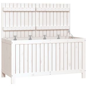 vidaXL Zahradn&iacute; &uacute;ložn&yacute; box b&iacute;l&yacute; 121 x 55 x 64 cm masivn&iacute; borov&eacute; dřevo