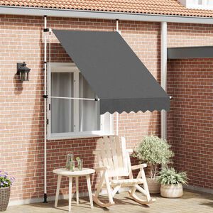 vidaXL Ručně zatahovac&iacute; mark&yacute;za 150 cm antracitov&aacute;