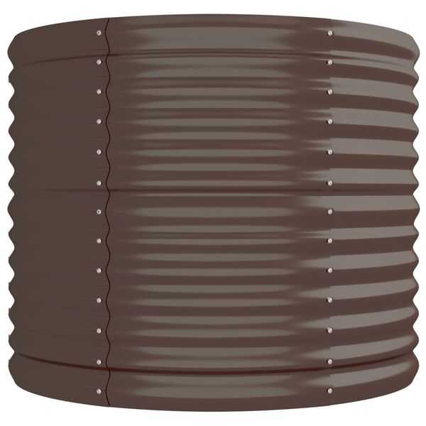 vidaXL Vyvýšený záhon pozinkovaná ocel 296x80x68 cm hnědý