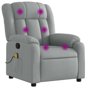 vidaXL Mas&aacute;žn&iacute; polohovac&iacute; křeslo světle &scaron;ed&eacute; textil