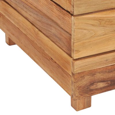 vidaXL Vyvýšený záhon 50 x 40 x 38 cm masivní teakové dřevo a ocel