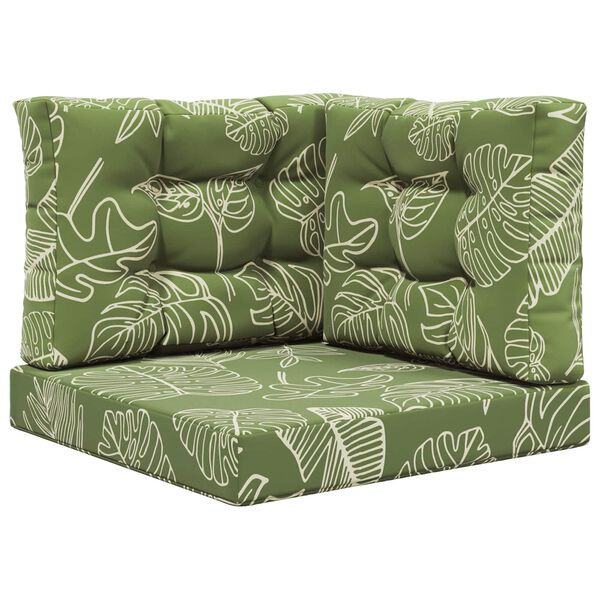 vidaXL Venkovn&iacute; pol&scaron;t&aacute;ř na pohovku 3 pcs Listov&yacute; design Polyester