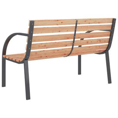 vidaXL Zahradní lavice 120 cm dřevo a železo