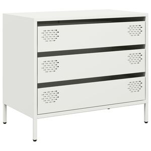 vidaXL Př&iacute;born&iacute;k b&iacute;l&yacute; 68 x 39 x 58,5 cm ocel v&aacute;lcovan&aacute; za studena