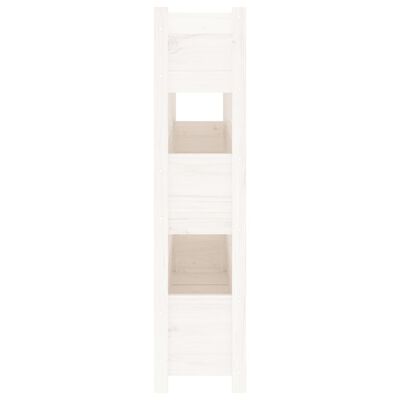 vidaXL Truhlík bílý 112 x 25 x 104,5 cm masivní borové dřevo