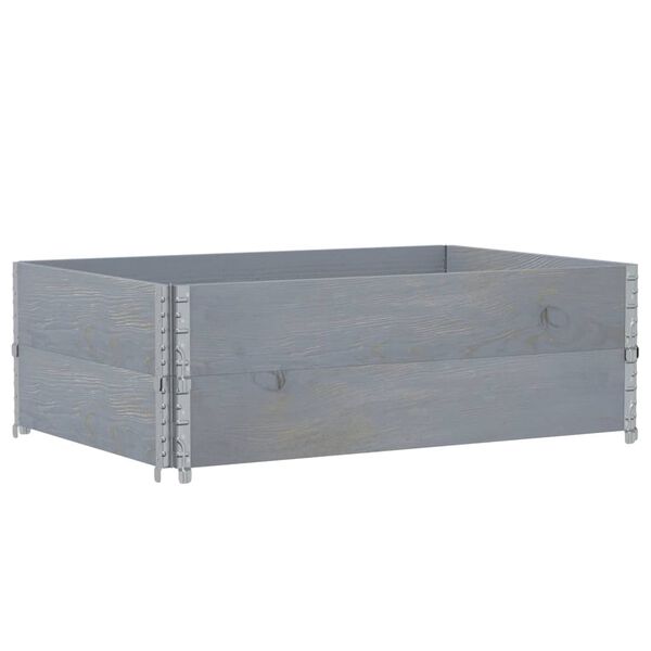 vidaXL Paletov&eacute; n&aacute;stavce 2 ks &scaron;ed&eacute; 120 x 80 cm masivn&iacute; borov&eacute; dřevo