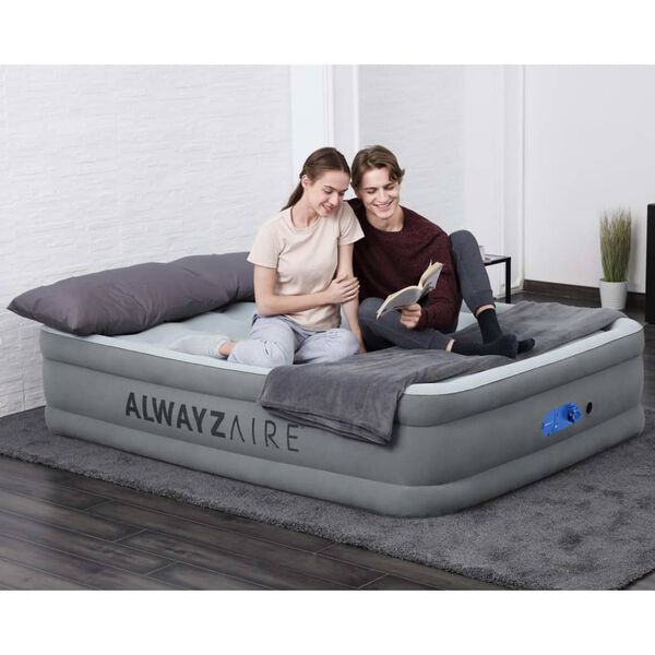 Bestway Nafukovací matrace AlwayzAire pro 2 osoby 203x152x46 cm šedá