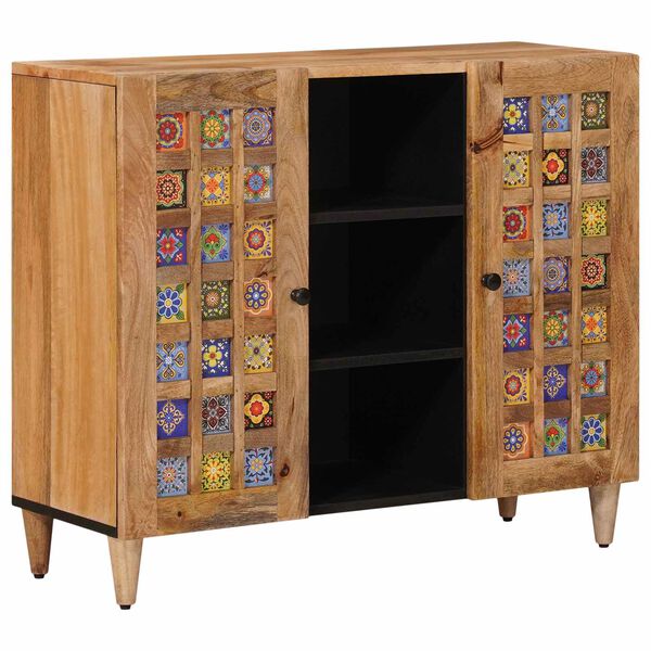 vidaXL Serv&iacute;rovac&iacute; skř&iacute;ň s polic&iacute; se dveřmi Př&iacute;rodn&iacute; 90 x 33,5 x 75 cm