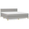 vidaXL Box spring postel s matrac&iacute; světle &scaron;ed&aacute; 180 x 200 cm textil