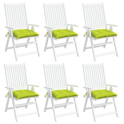 vidaXL Podušky na židli 6 ks jasně zelené 50 x 50 x 7 cm látka oxford