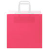 vidaXL Pap&iacute;rov&eacute; s&aacute;čky 250 ks s uchy růžov&eacute; 26x17x25 cm