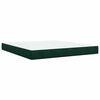 vidaXL Box spring postel s matrac&iacute; tmavě zelen&aacute; 180x200 cm samet