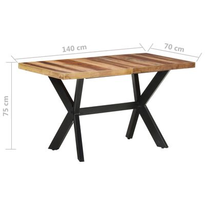 vidaXL Jídelní stůl 140x70x75 cm masiv s medovou povrchovou úpravou