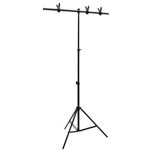 vidaXL Stojan na fotopozad&iacute; ve tvaru T čern&yacute; 91 x 60 x (70&ndash;200) cm