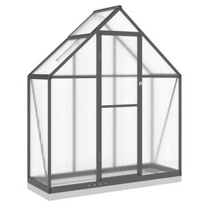 vidaXL Sklen&iacute;k s podkladov&yacute;m r&aacute;mem antracitov&yacute; 169x58x202 cm hlin&iacute;k