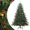 vidaXL Uměl&yacute; v&aacute;nočn&iacute; stromeček Zelen&aacute; 240 cm PVC, kov a plast
