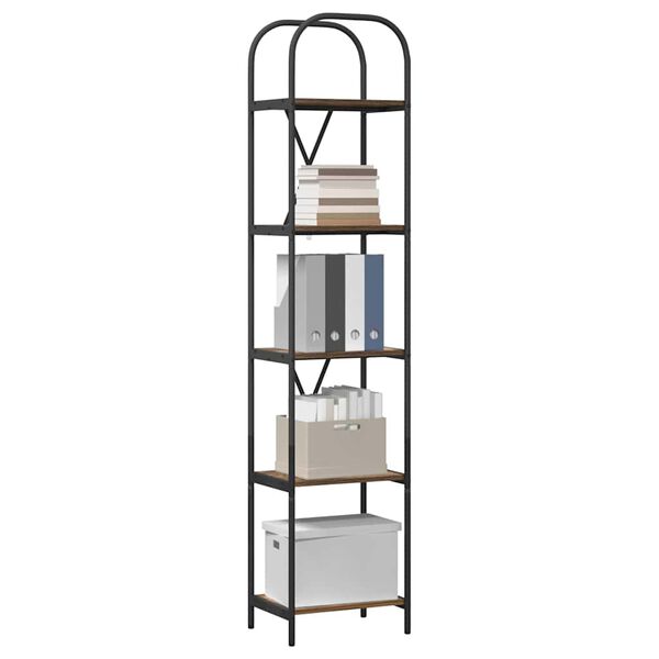 vidaXL Knihovna Kouřov&yacute; dub 40 x 30 x 183 cm Kompozitn&iacute; dřevo