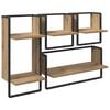 vidaXL Sada n&aacute;stěnn&yacute;ch polic N&aacute;stěnn&aacute; mont&aacute;ž 4 pcs Artisanov&yacute; dub