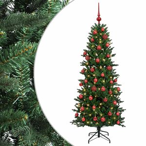 vidaXL Uměl&yacute; v&aacute;nočn&iacute; stromek s v&aacute;nočn&iacute;mi koulemi 120 cm 150 LED