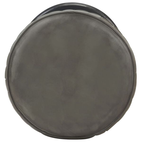 vidaXL Barová stolička šedá s ošoupáním pravá kůže