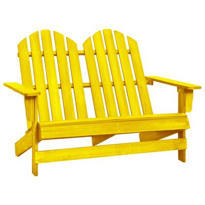 vidaXL 2místná zahradní židle Adirondack masivní jedlové dřevo žlutá