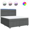 vidaXL Box spring postel s matrac&iacute; tmavě &scaron;ed&aacute; 180x200 cm textil