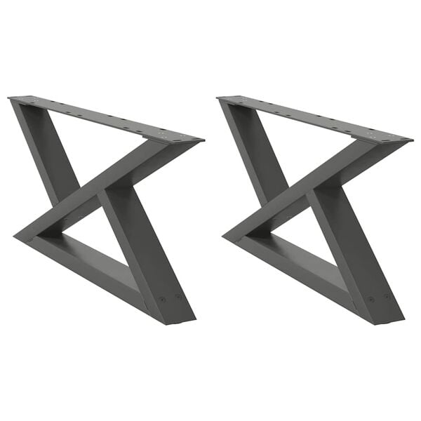 vidaXL Nohy konferenčn&iacute;ho stolku 2 ks antracitov&eacute; 70 x (30-31,3) cm ocelov&eacute;