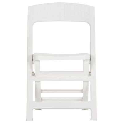 vidaXL Skládací zahradní židle 4 ks PP bílé