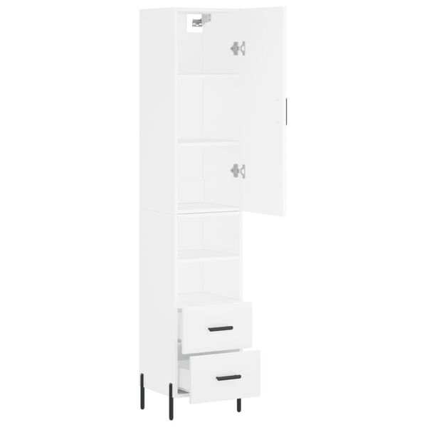vidaXL Skříň highboard bílá 34,5 x 34 x 180 cm kompozitní dřevo