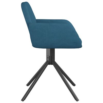 vidaXL Otočné jídelní židle 2 ks modré samet