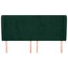 vidaXL Čelo postele typu u&scaron;&aacute;k tmavě zelen&aacute; 163x23x118/128 cm samet