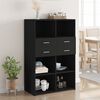 vidaXL Skř&iacute;ň highboard čern&aacute; 80 x 42,5 x 124 cm kompozitn&iacute; dřevo