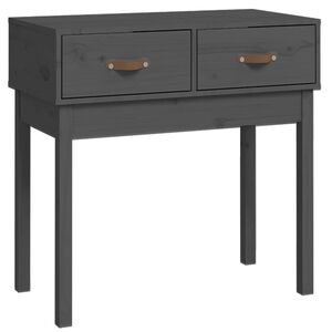 vidaXL Konzolový stolek šedá 76,5 x 40 x 75 cm masivní borové dřevo