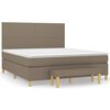 vidaXL Box spring postel s matrac&iacute; taupe 180x200 cm textil