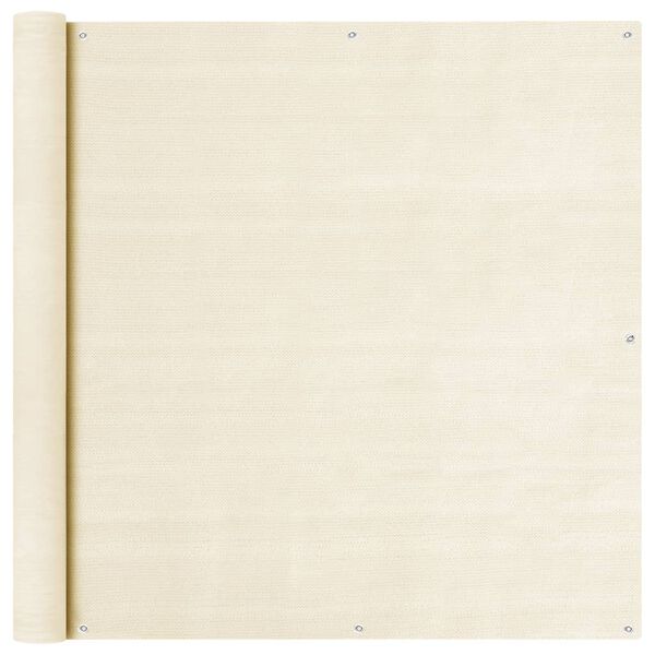 vidaXL Balkonov&aacute; z&aacute;stěna kr&eacute;mov&aacute; 120 x 300 cm HDPE